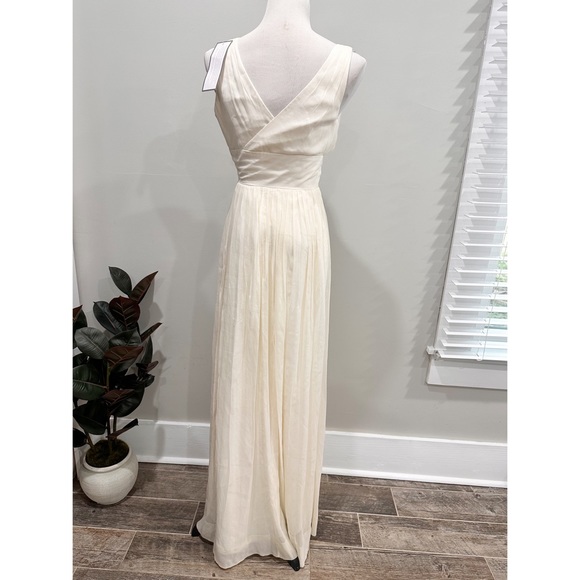 J. Crew Ivory White Long Sophia Gown Silk Dress - Picture 12 of 14